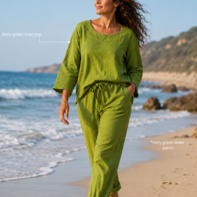 Linen set Green